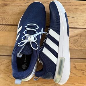 Adidas Men's Blue and White Athletic Shoes